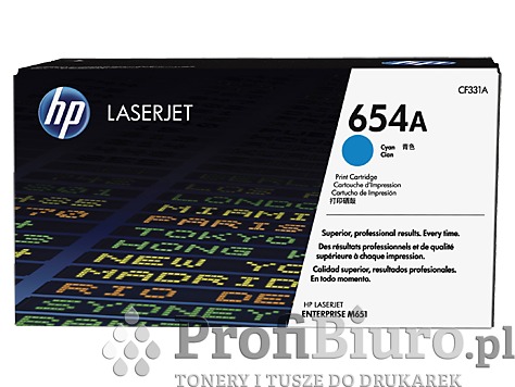 Toner HP 654A / CF331A Cyan do drukarek (Oryginalny) [15k]