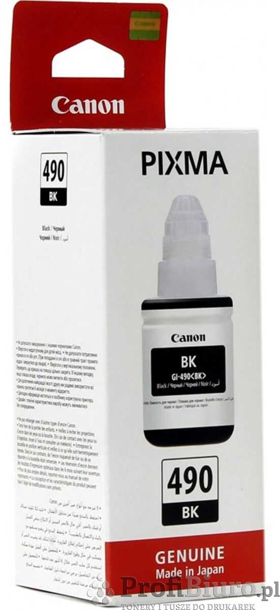 Tusz Canon GI-490BK Black do drukarek (Oryginalny) [135ml]