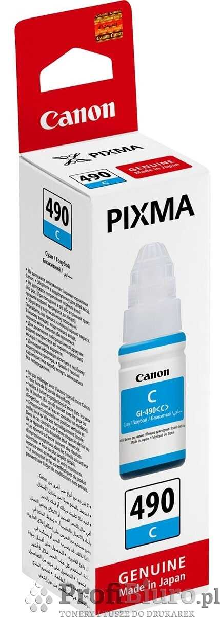Tusz Canon GI-490C Cyan do drukarek (Oryginalny) [70ml]