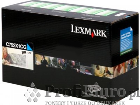 Toner Lexmark C792X1CG Cyan do drukarek (Oryginalny)