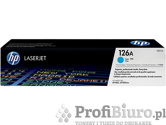 Toner HP 126A / CE311A Cyan do drukarek (Oryginalny) [1k]