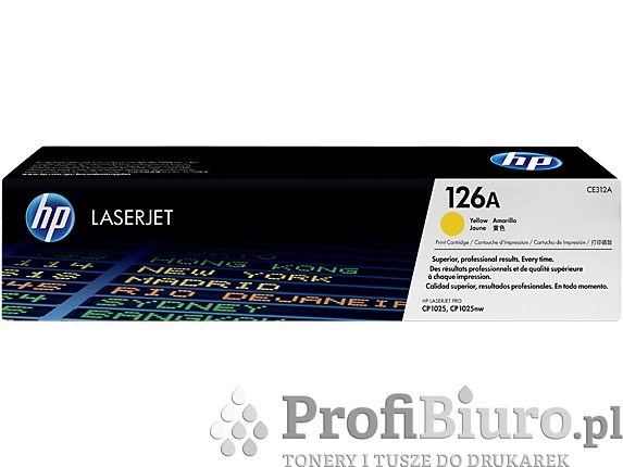 Toner HP 126A / CE312A Yellow do drukarek (Oryginalny) [1k]