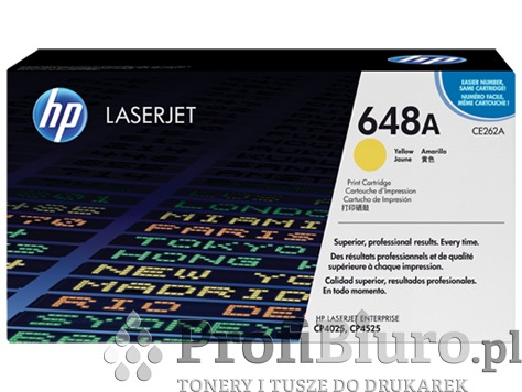 Toner HP 648A / CE262A Yellow do drukarek (Oryginalny) [11 k]