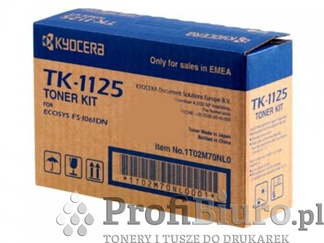 Toner Kyocera TK-1125 Black do drukarek (Oryginalny) [2.1k]