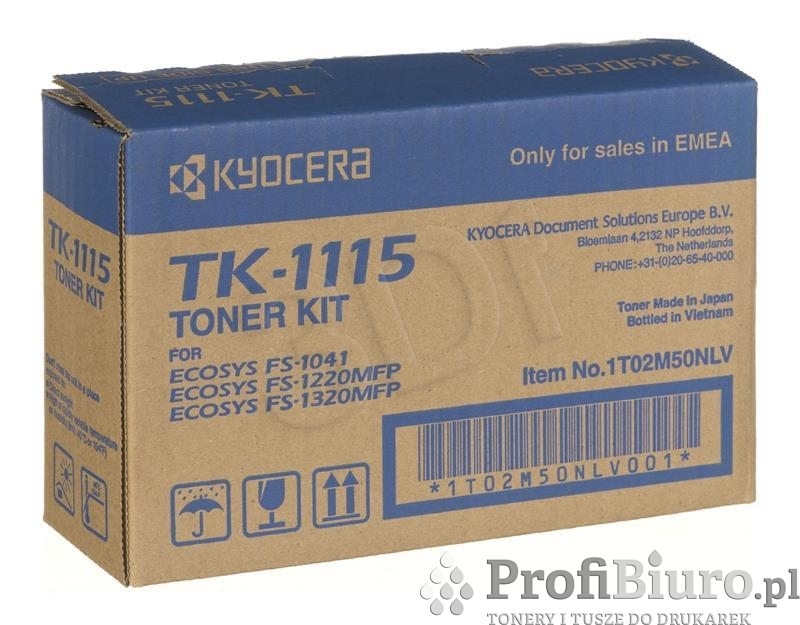 Toner Kyocera TK-1115 Black do drukarek (Oryginalny) [1.6k]