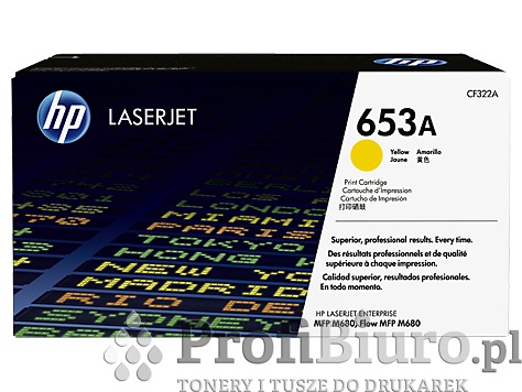 Toner HP 653A / CF322A Yellow do drukarek (Oryginalny) [16.5k]