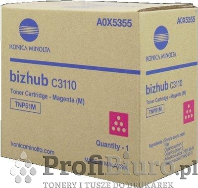 Toner Minolta TNP51M / A0X5355 Magenta do drukarek (Oryginalny) [5k]