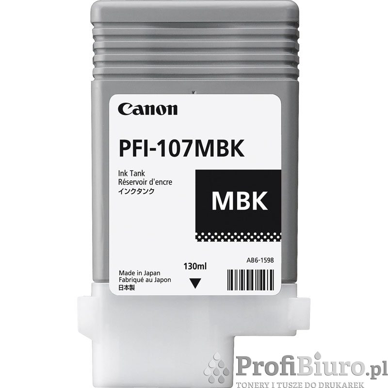 Tusz Canon PFI-107BK Black do drukarek (Oryginalny) [130ml]