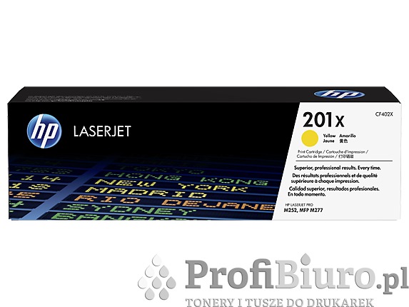 Toner HP 201X / CF402X Yellow do drukarek (Oryginalny) [2.3k]