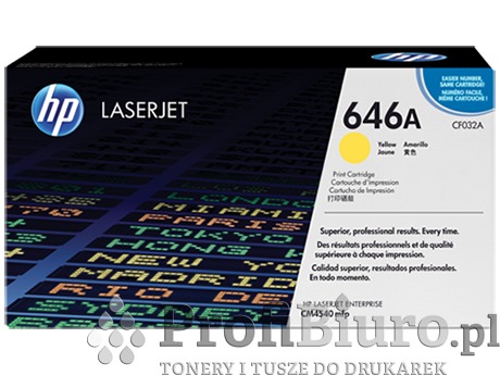 Toner HP 646A / CF032A Yellow do drukarek (Oryginalny) [12.5k]