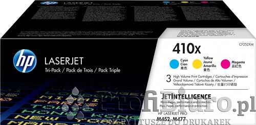 Zestaw tonerów HP 410X / CF252XM CMY do drukarek (Oryginalny) [3x5k] - 3 szt.