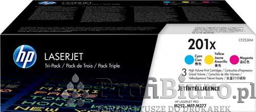Zestaw tonerów HP 201X / CF253XM CMY do drukarek (Oryginalny) [3x2.3k] - 3 szt.