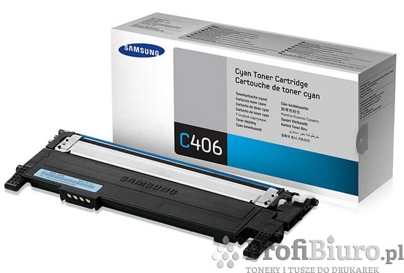 Toner Samsung CLT-C406S Cyan do drukarek (Oryginalny) [1k]