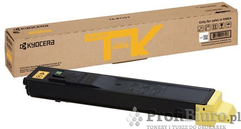 Toner Kyocera TK-8115Y Yellow do drukarekek (Oryginalny) [6k]