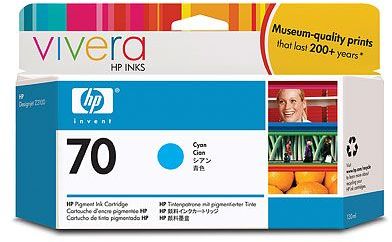Tusz HP 70 / C9452A Cyan do drukarek (Oryginalny) [130 ml]