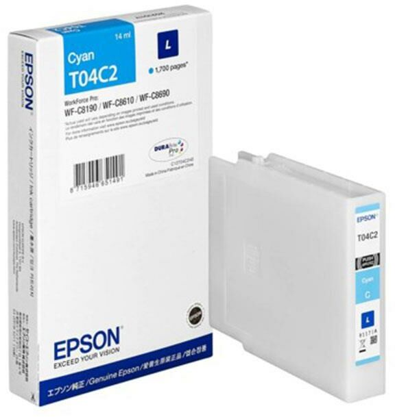 Tusz Epson T04C2 / C13T04C240 Cyan do drukarek (Oryginalny) [17ml]