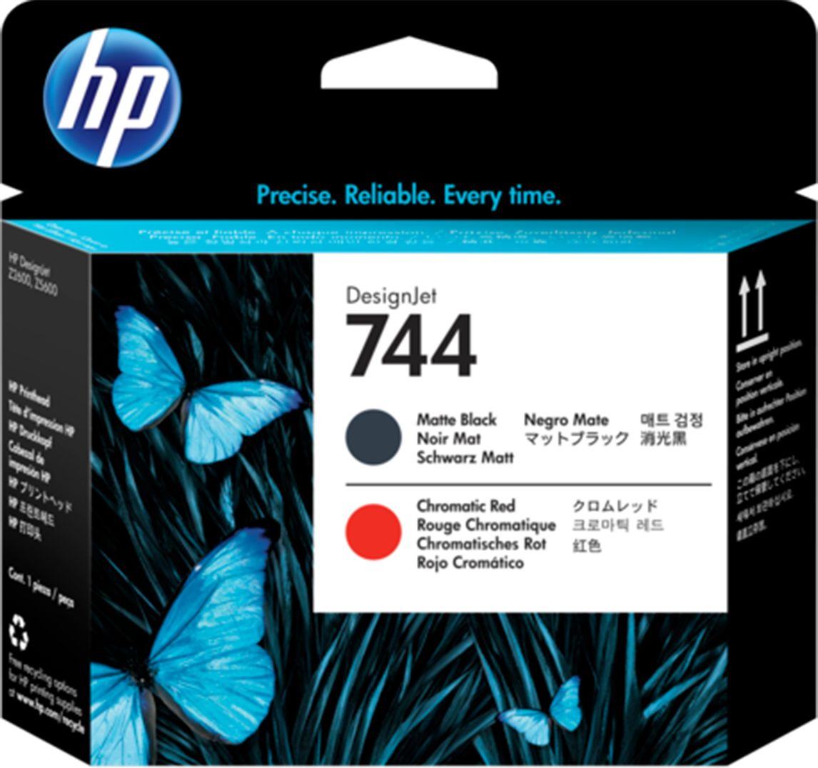 Głowica HP 744 do DesignJet Z5600/Z2600 matte black/chromatic red