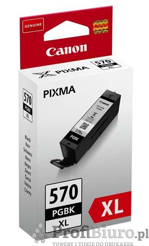 Tusz Canon PGI-570PGBK XL Black do drukarek (Oryginalny) [22ml]