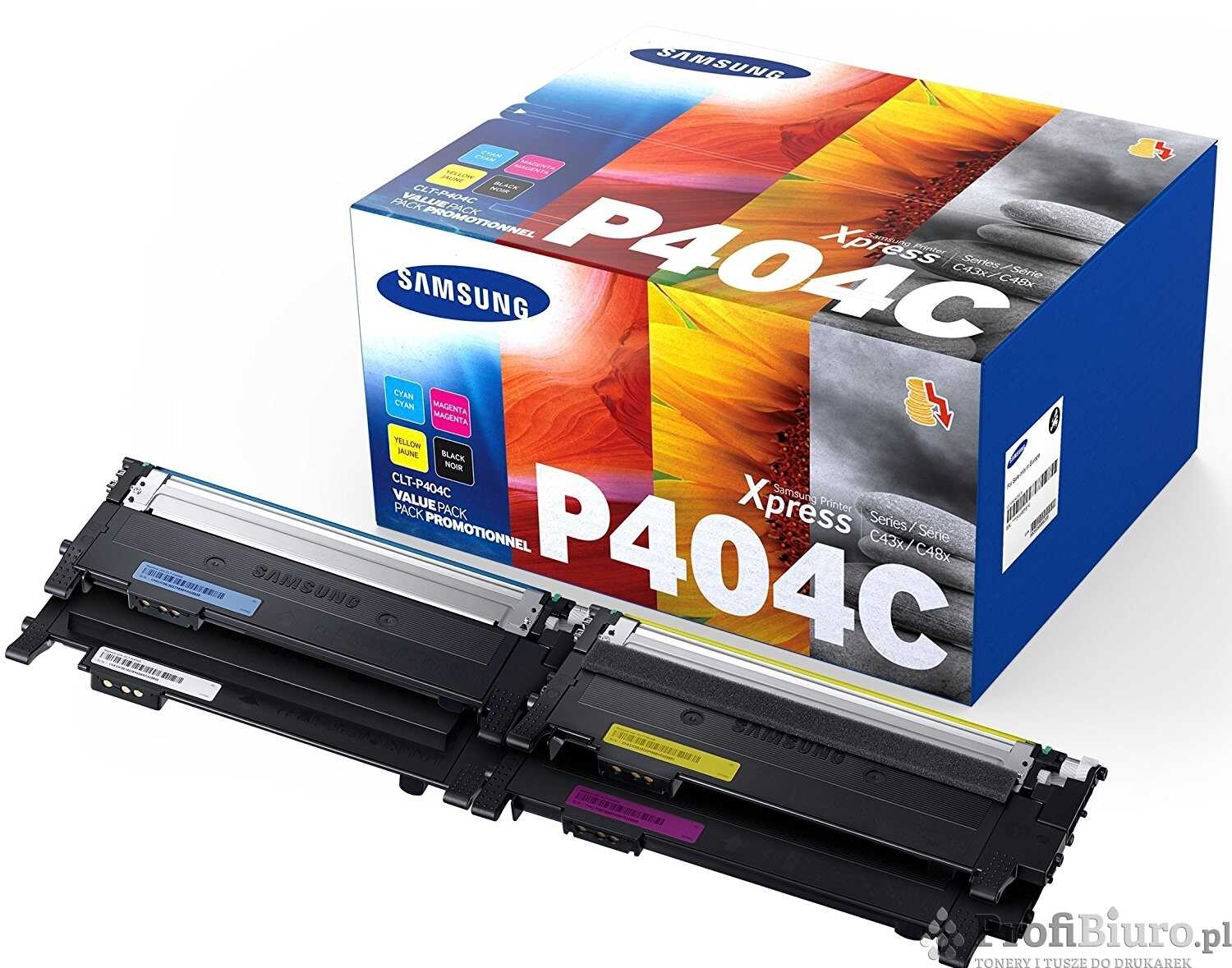 Zestaw tonerów Samsung CLT-P404C CMYK do drukarek (Oryginalny) [4x1k]