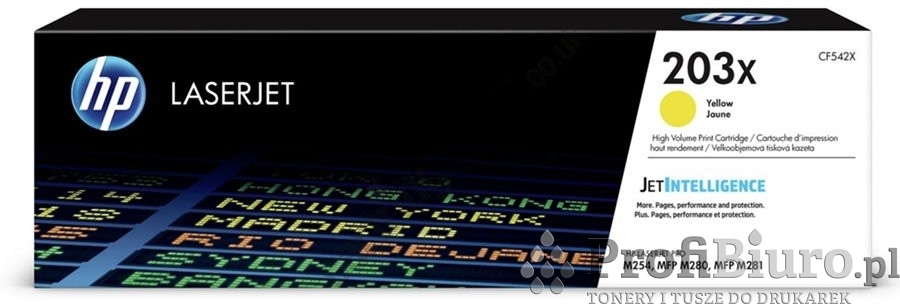Toner HP 203X / CF542X Yellow do drukarek (Oryginalny) [2.5k]