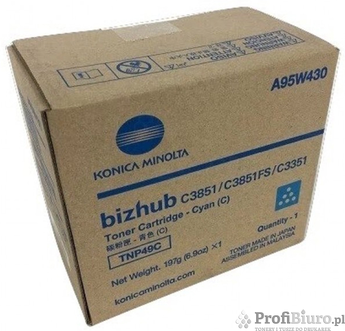 Toner Konica Minolta TNP-49C Cyan do drukarek (Oryginalny) [13k]