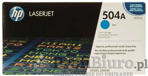 Toner HP 504A / CE251A Cyan do drukarek (Oryginalny) [7k]