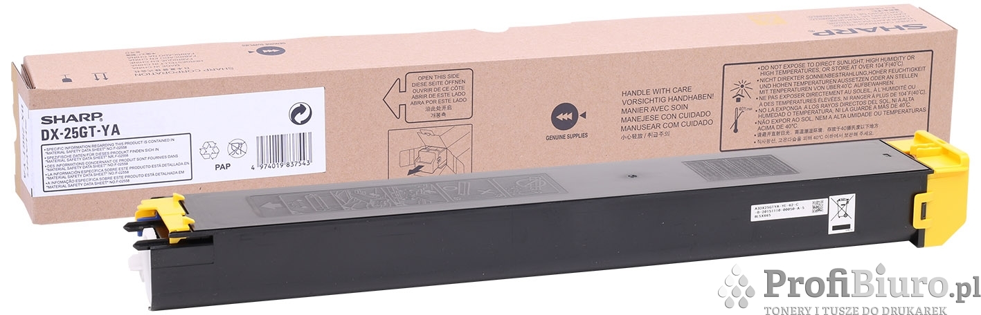 Toner Sharp DX-25GT-YA Yellow do kopiarek (Oryginalny) [7k]