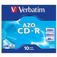 Verbatim CD-R 700MB x52 10szt Do nadruku DataLife+ AZO