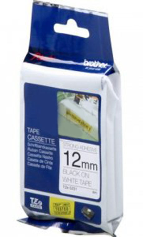 Taśma Brother TZe-S231 Black do drukarek (Oryginalna) [12mm]