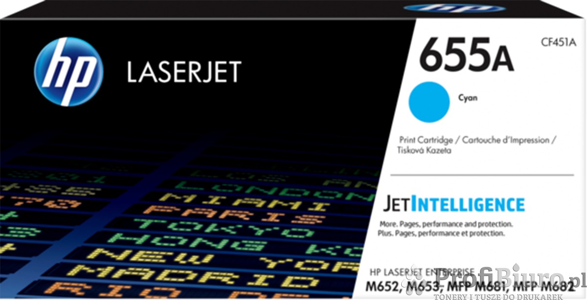Toner HP 655A / CF451A Cyan do drukarek (Oryginalny) [10.5k]