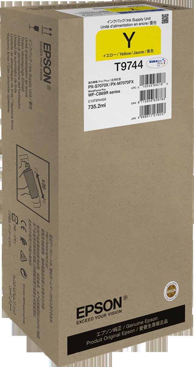 Tusz Epson T9744 Yellow do drukarek (Oryginalny) [735.2]