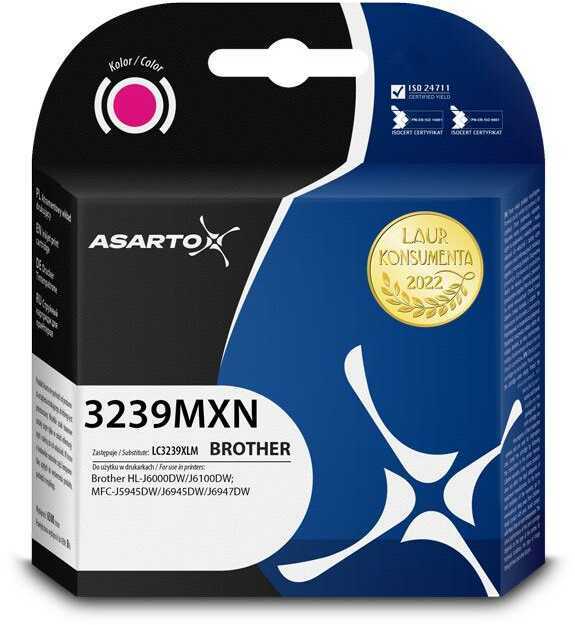 Tusz Asarto do Brother 3239MXN LC3239XLM 52ml magenta