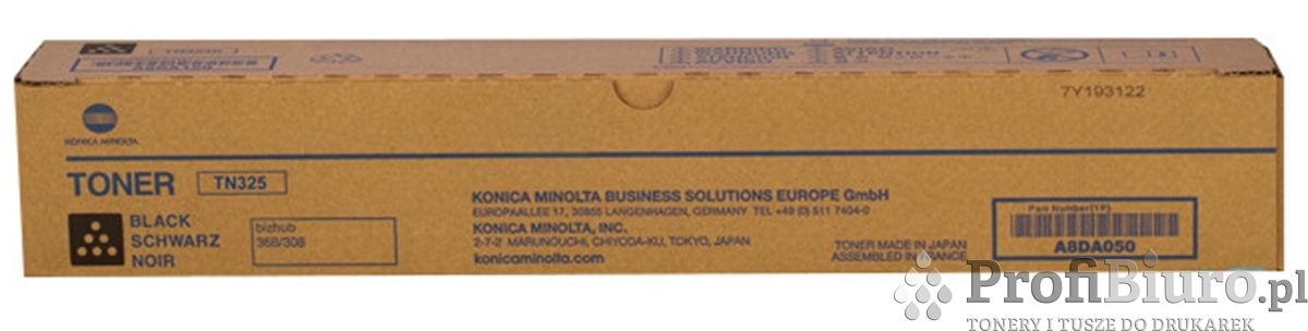 Toner Konica Minolta TN325 / A8DA050 Black do drukarek (Oryginalny) [24k]