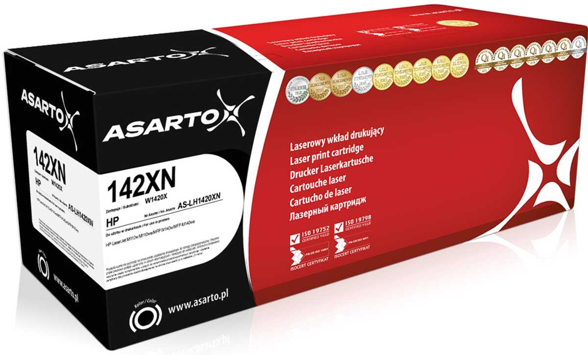 Toner AS-LH1420XN Czarny do drukarek HP (Zamiennik HP 142A / W1420A) [2k] -XL- z CHIP-em !!!