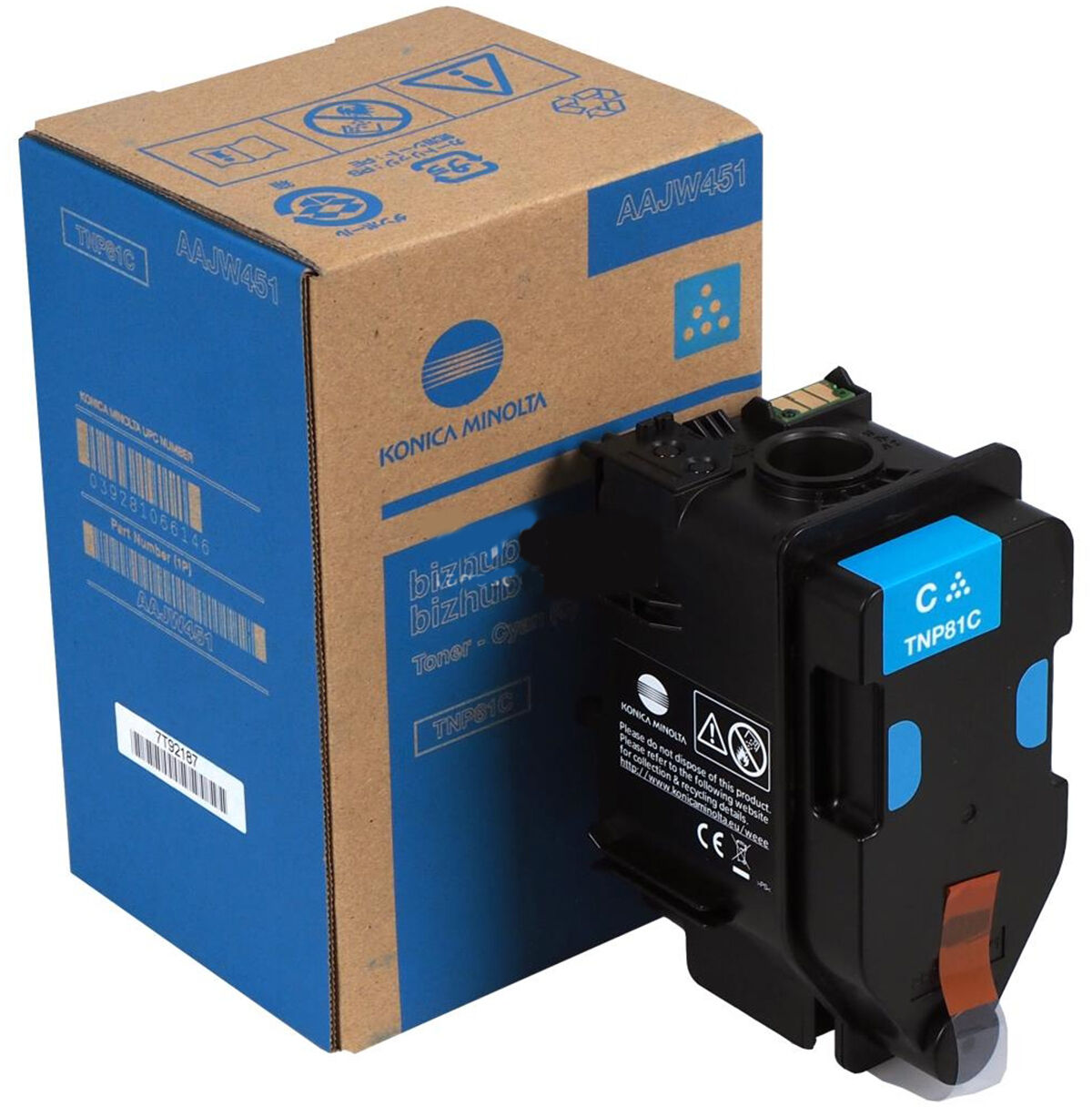 Toner Konica Minolta TNP-81C / AAJW451 Cyan do drukarek (Oryginalny) [9k]
