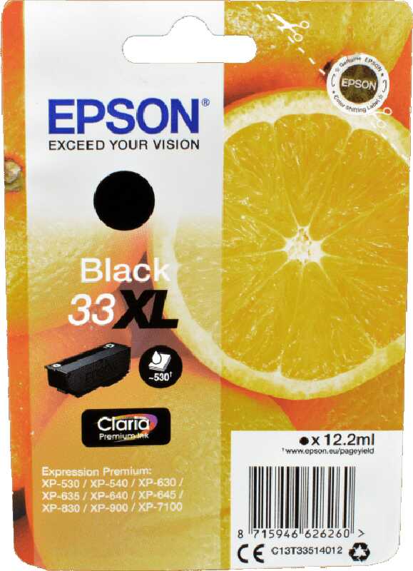 Tusz Epson black T33XL, Claria Premium Ink