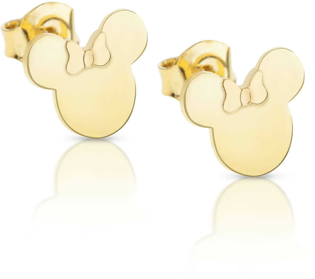 Kolczyki srebrne pozłacane Myszka Minnie
