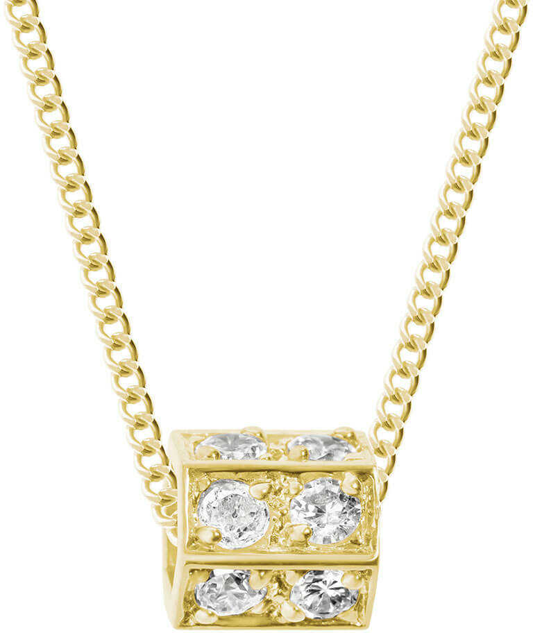 Naszyjnik celebrytka srebrna pozłacana