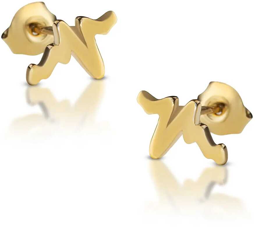 Kolczyki srebrne pozłacane linia życia EKG