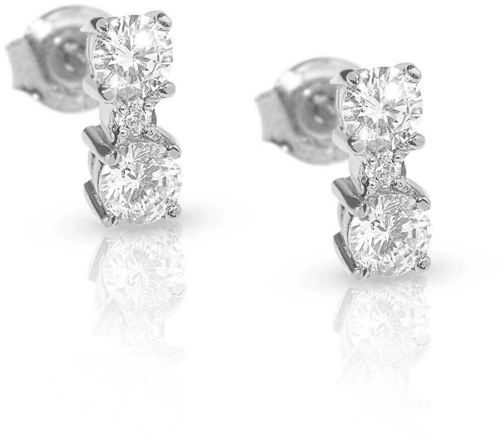 Kolczyki srebrne z cyrkoniami