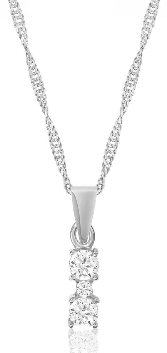 Srebrny wisiorek z cyrkoniami