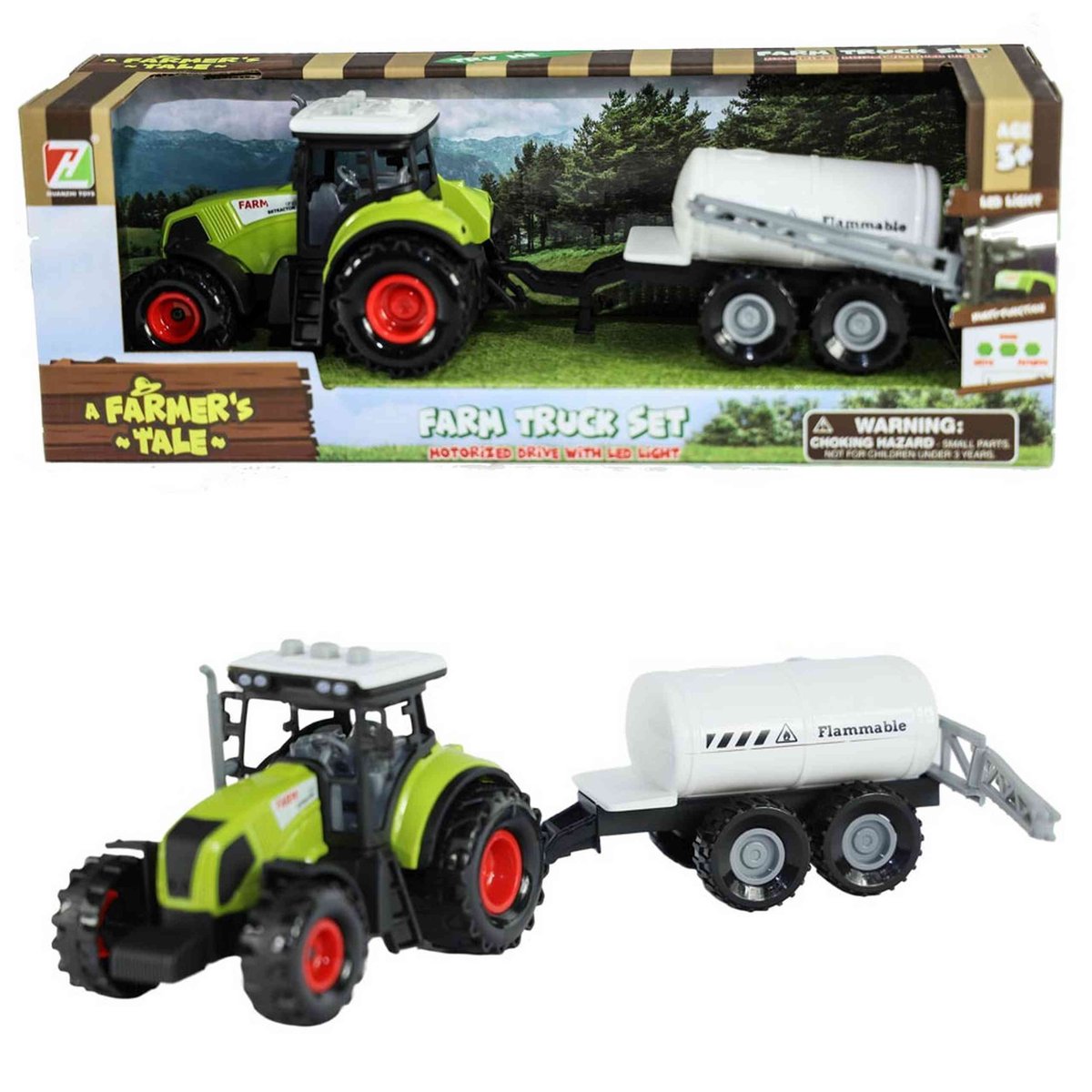 Farma Traktor z opryskiwaczem światło, dźwięk