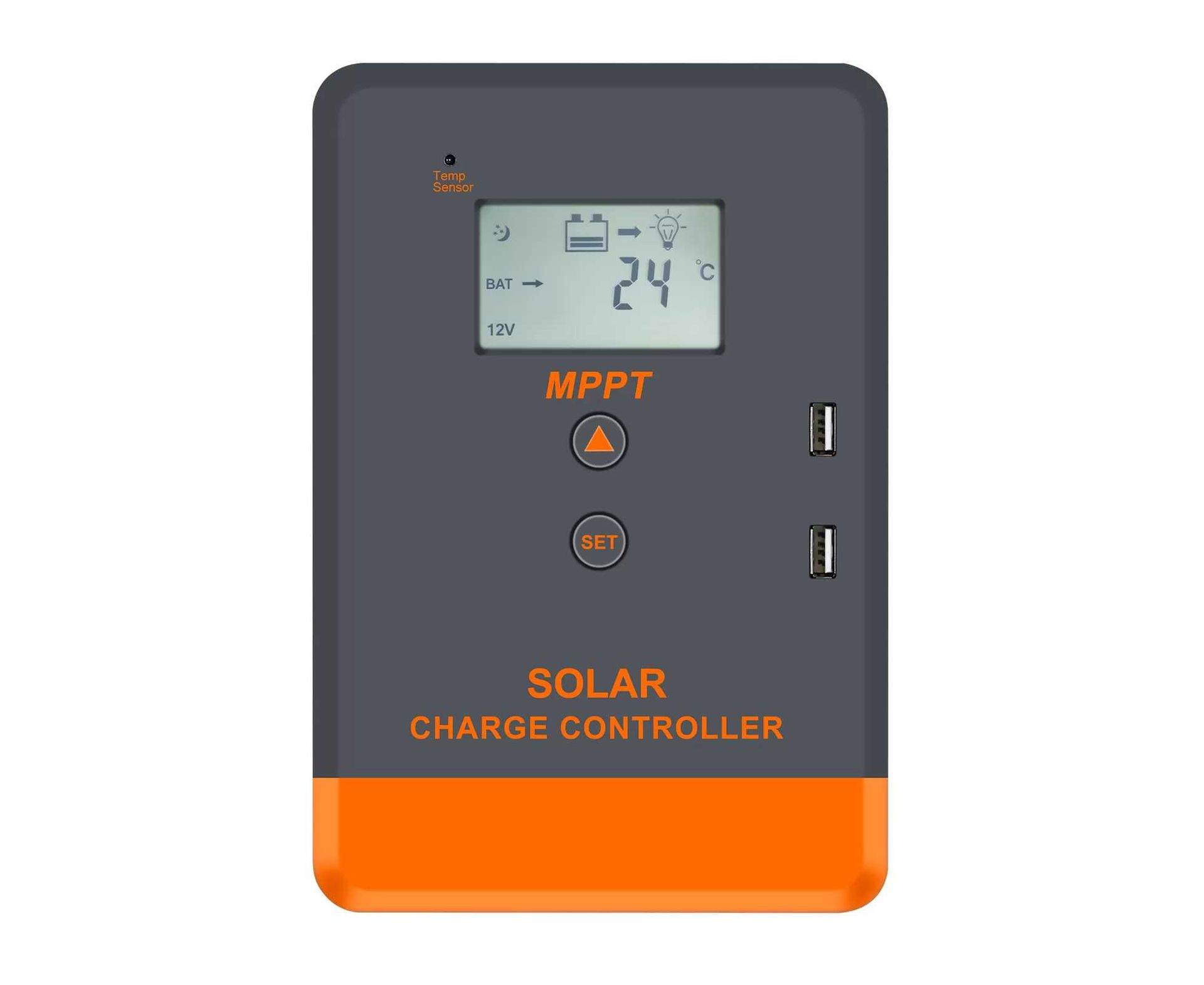 Solarny regulator ładowania PowMr MPPT 20A 12/24/V LCD+USB do wszystkich aku