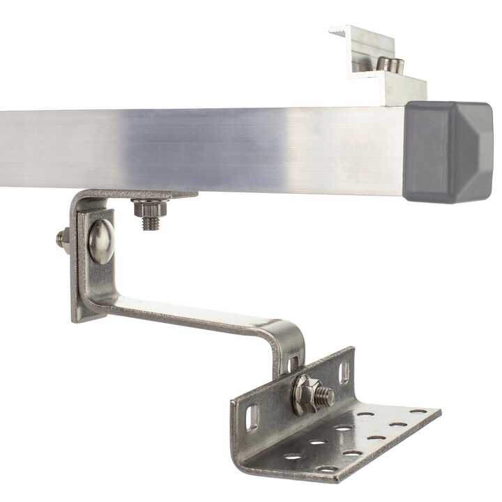 Zestaw montazowy na 12 paneli, 2 rzędy, 30mm grubości, montaż w pionie, dach pokryty dachówką