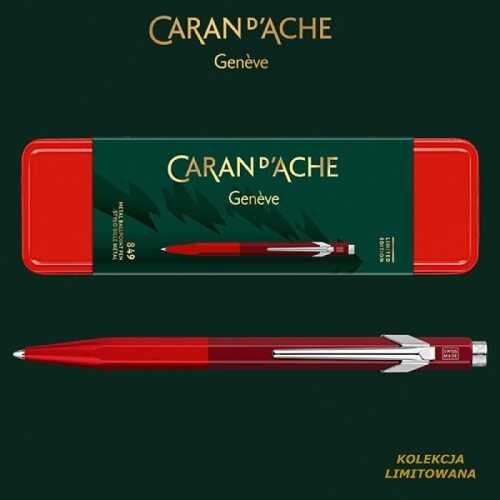 Długopis CARAN D''ACHE 849 Wonder Forest, M, czerwony