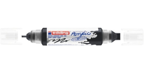 Marker akrylowy 3D e-5400 EDDING, podwójny, 2-3 mm, 5-10 mm, matowy czarny