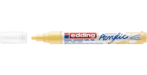 Marker akrylowy e-5100 EDDING, 2-3 mm, matowy żółty pastel