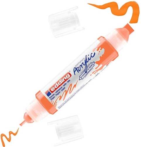 Marker akrylowy 3D e-5400 EDDING, podwójny, 2-3 mm, 5-10 mm, pomarańczowy neonowy