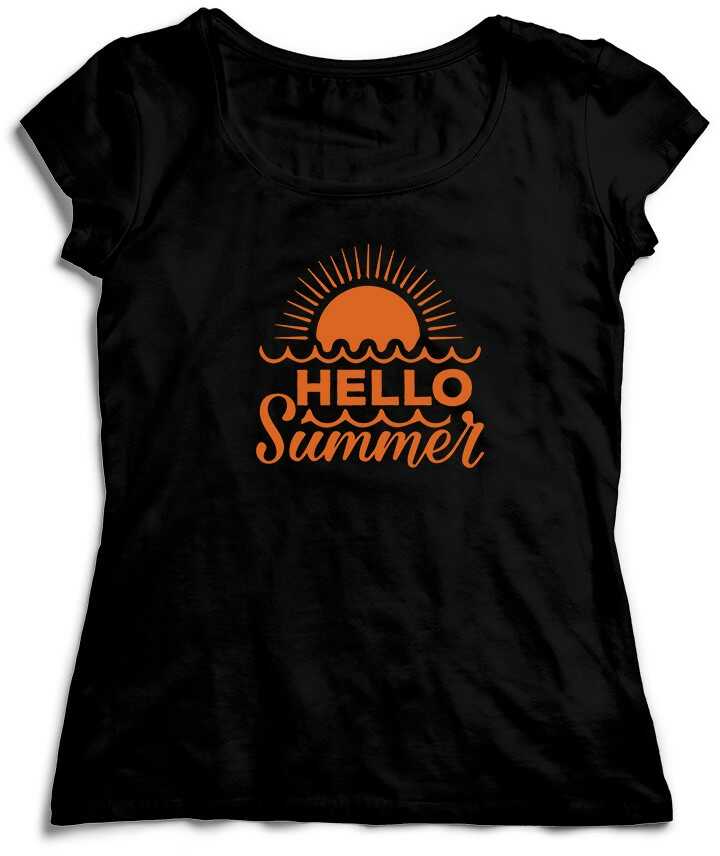 Koszulka damska - HELLO SUMMER - Lato Wakacje