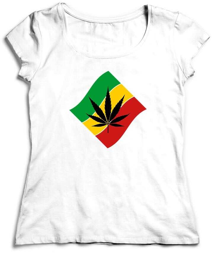 KOSZULKA DAMSKA - Marihuana flaga